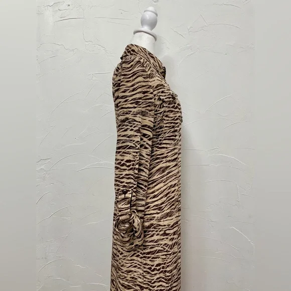 Ellen Tracy 100% Silk Sequoia Midi Dress - Picture 7 of 14